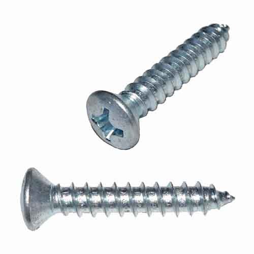 OPTS1038 #10 X 3/8" Oval Head, Phillips, Tapping Screw, Type A, Zinc